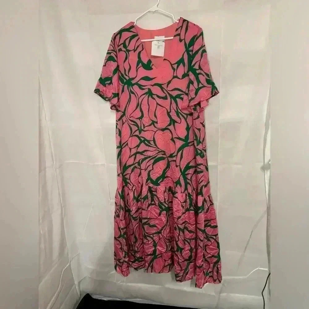 New with tags, womens size large Adrienne brand tiered dress, #B642
